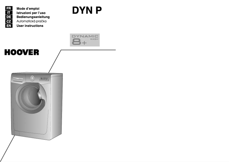 Page 1 de la notice Manuel utilisateur Hoover DYN 8146P/L-S