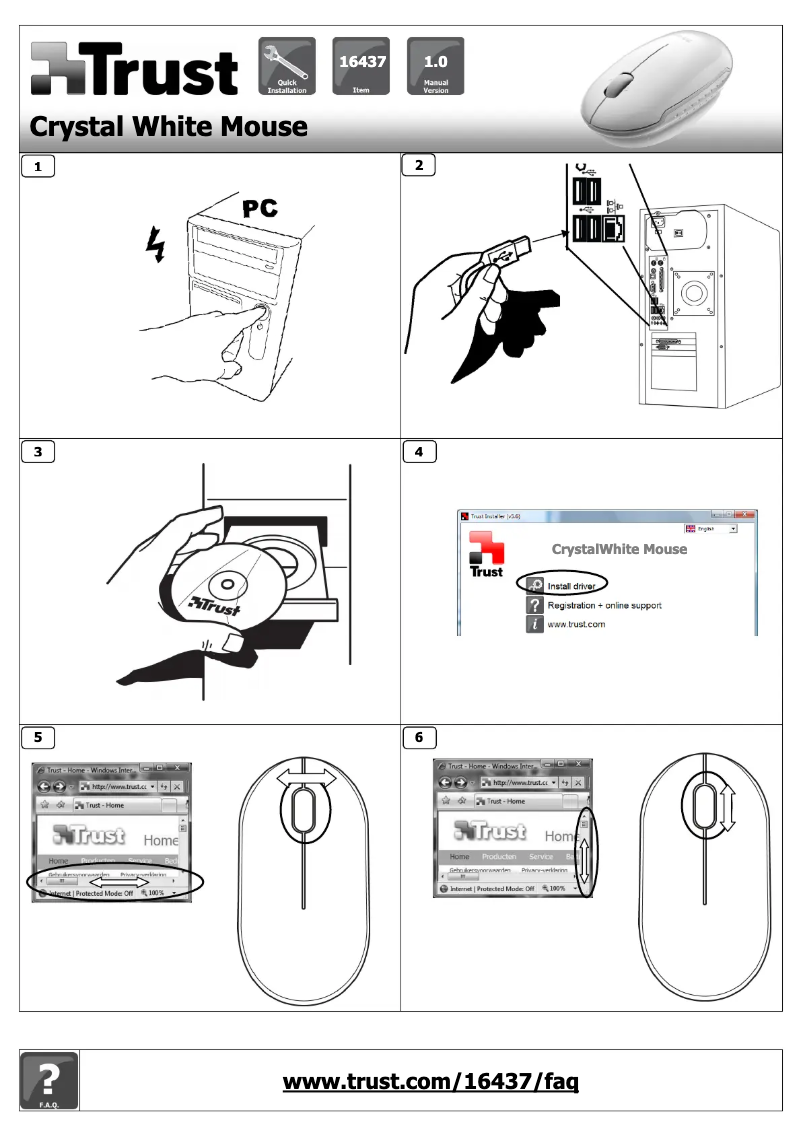 Image de la première page du manuel de l'appareil CrystalWhite Mouse