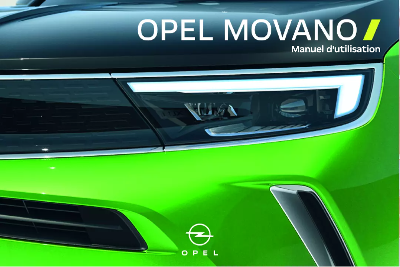Page 1 de la notice Manuel utilisateur Opel Movano (2022)