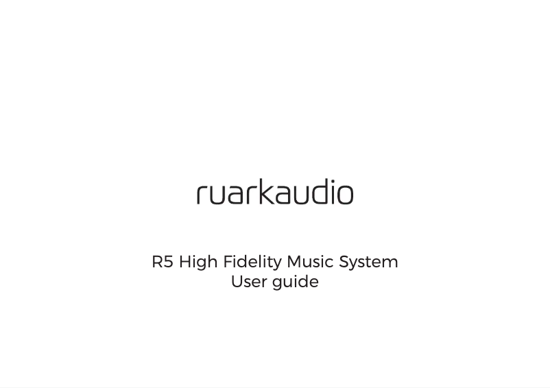 Página 1 del manual Manual de usuario Ruark Audio R5