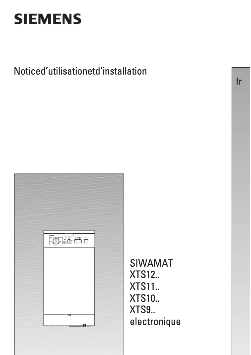 Page n°1 - Manuel utilisateur Siemens WXTS1000FF