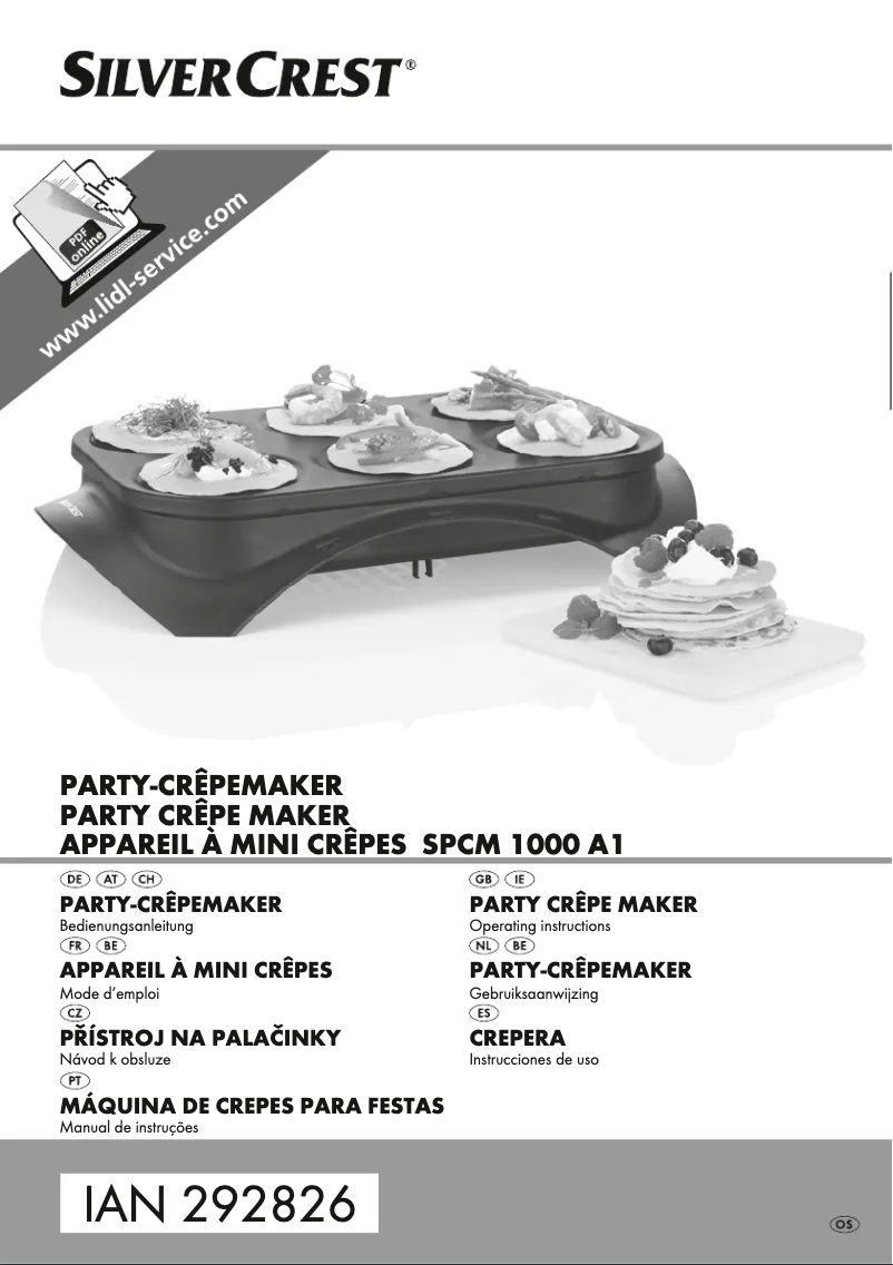 Page n°1 - Manuel utilisateur SilverCrest SPCM 1000 A1