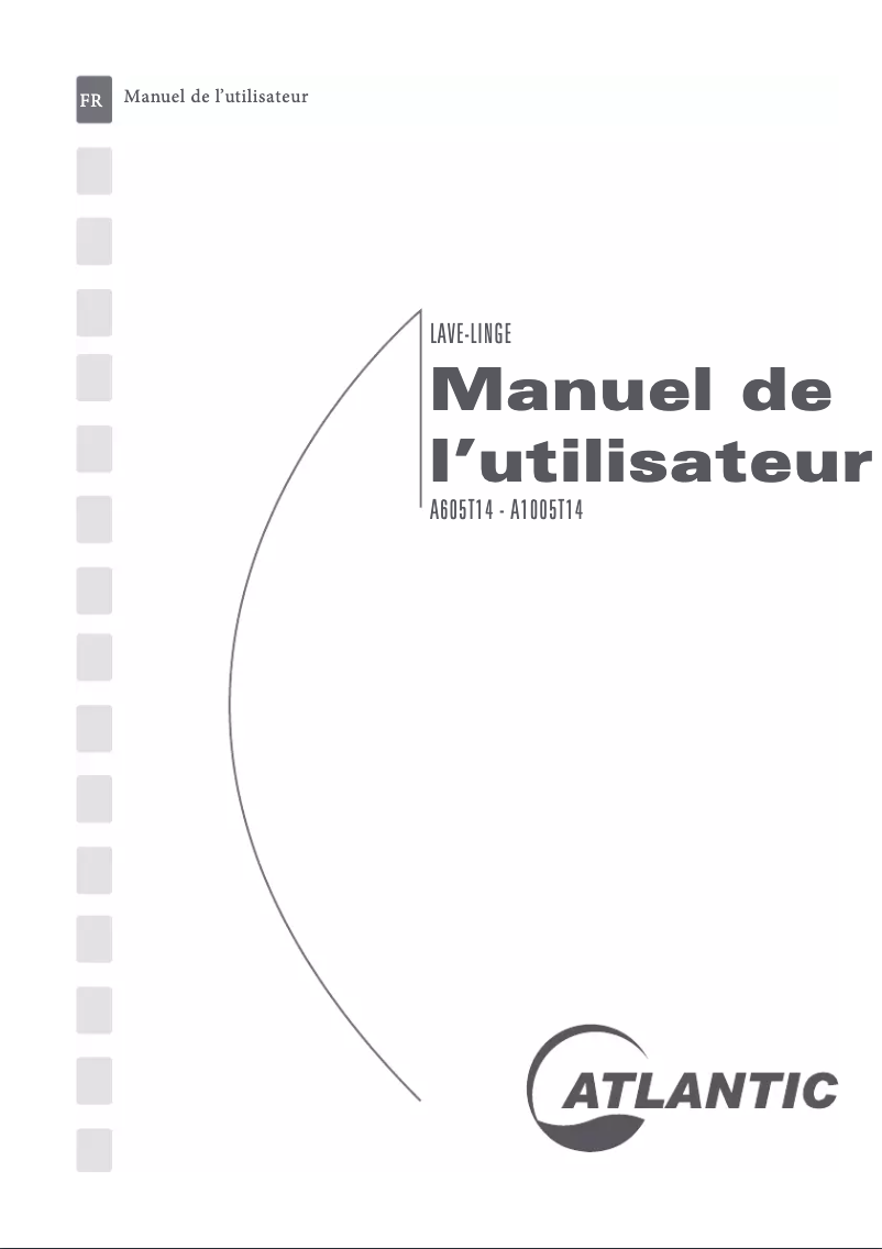 Page n°1 - Manuel utilisateur Atlantic A605T14+