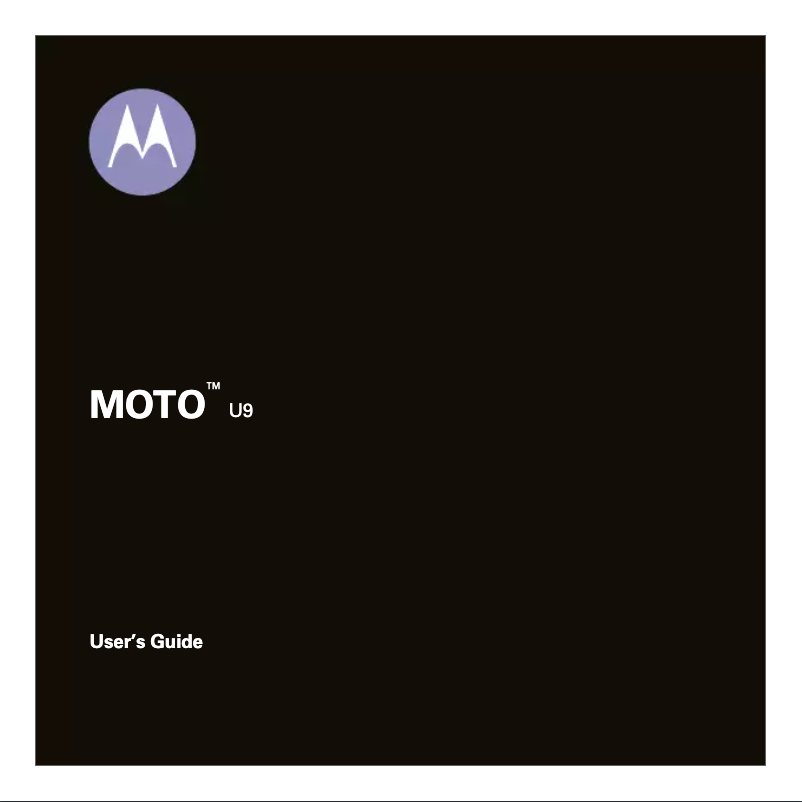 Page 1 de la notice Manuel utilisateur Motorola U9