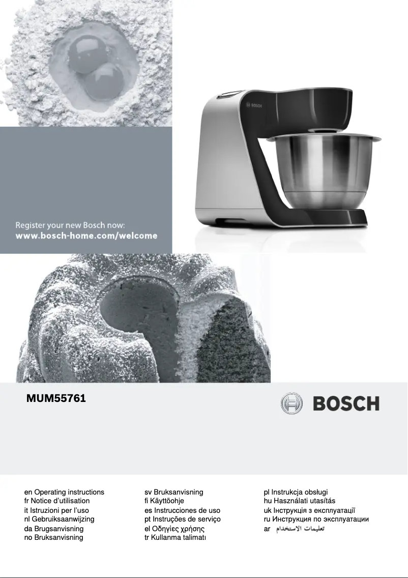 Page n°1 - Manuel utilisateur Bosch MUM55761