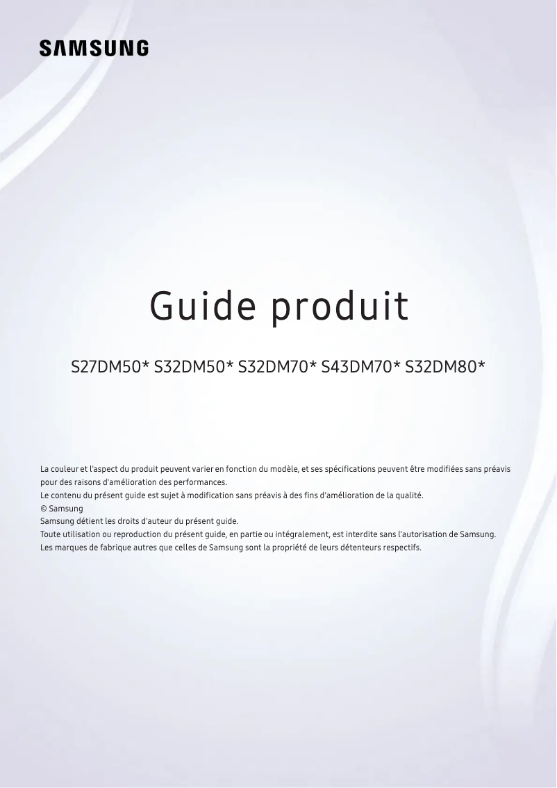 Page 1 de la notice Brochure Samsung S32DM702UM