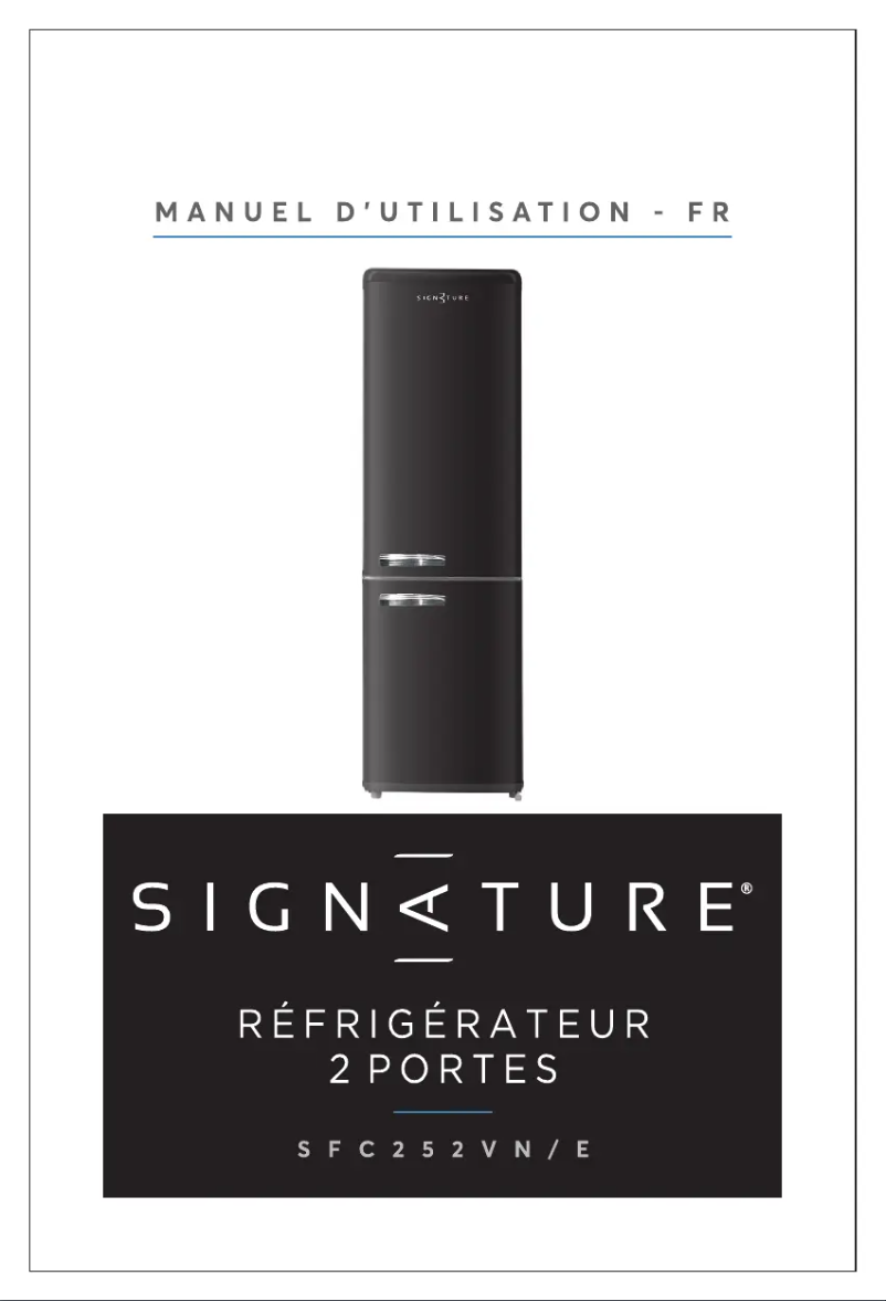 Page 1 de la notice Manuel utilisateur Signature SFC252VN