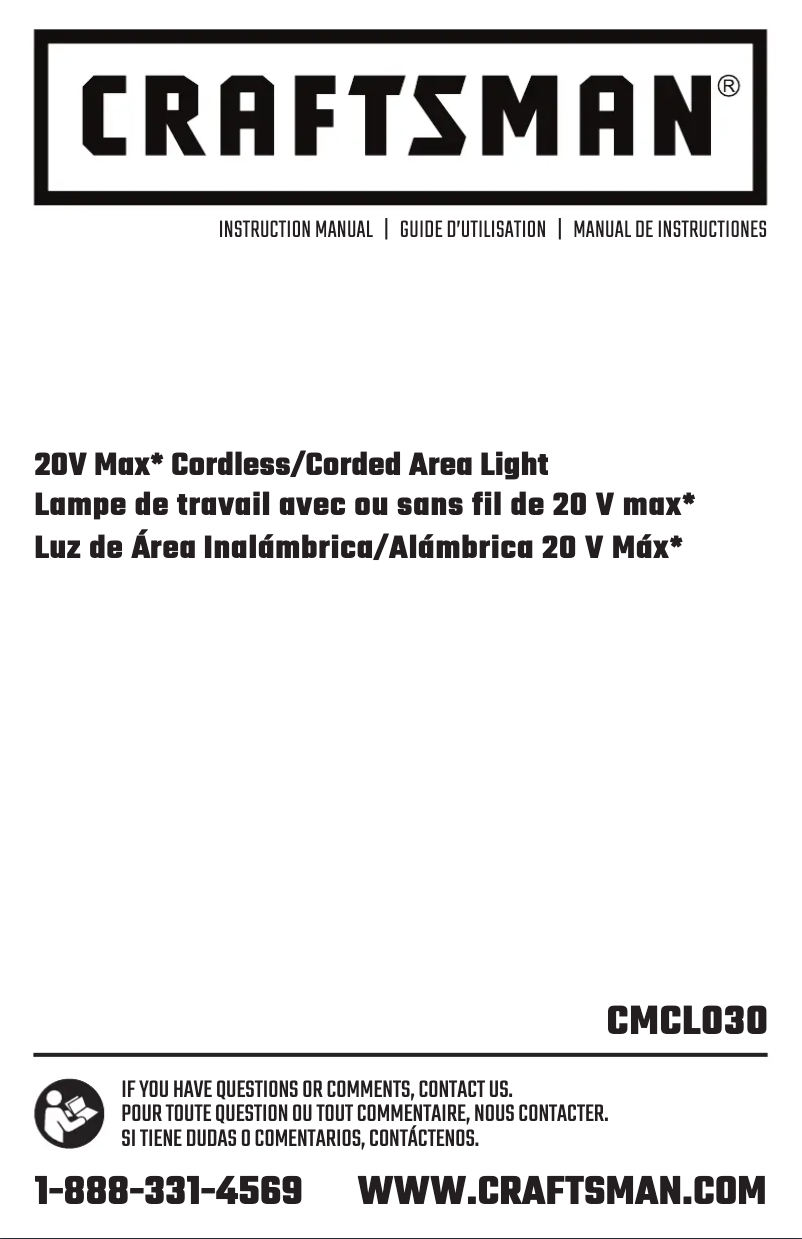 Imagen de la primera página del manual del dispositivo CMCL030B