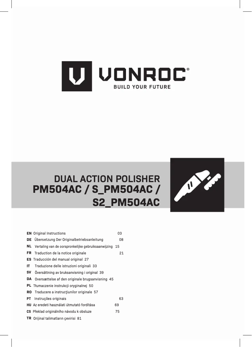 Page n°1 - Manuel utilisateur Vonroc S2_PM504AC