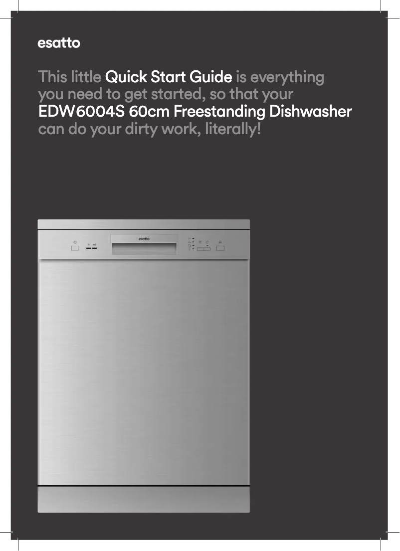 Page n°1 - Guide de démarrage rapide Esatto EDW6004S