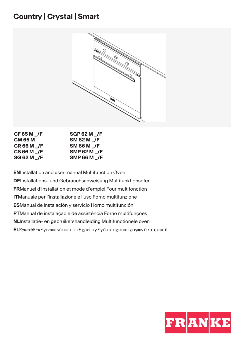 Page n°1 - Manuel utilisateur Franke CF 65 M CO/F Smart Plus