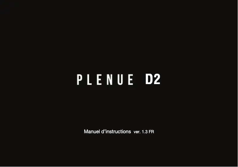 Image de la première page du manuel de l'appareil Plenue D2