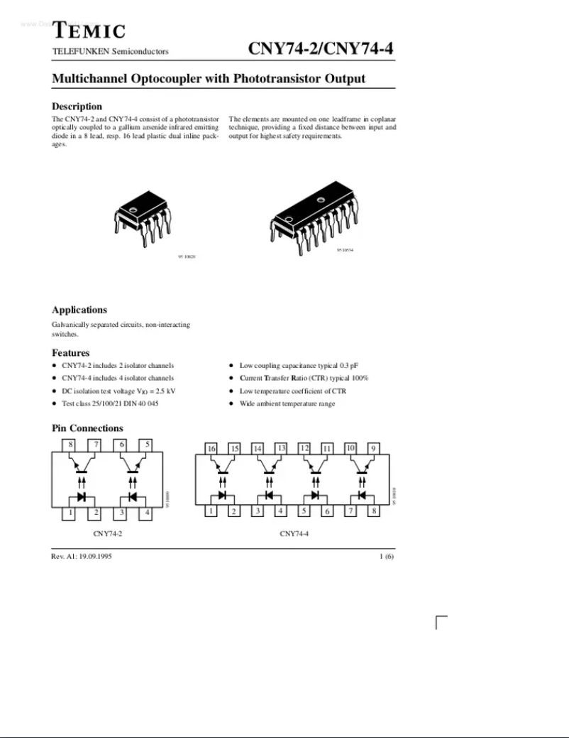 Page n°1 - Manuel utilisateur Velleman CNY74-4