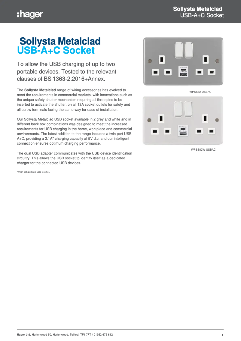 Image de la première page du manuel de l'appareil WPSS82W-USBAC