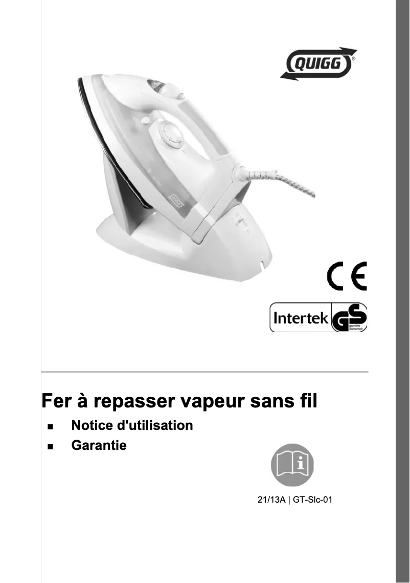 Image de la première page du manuel de l'appareil GT-SIC-01