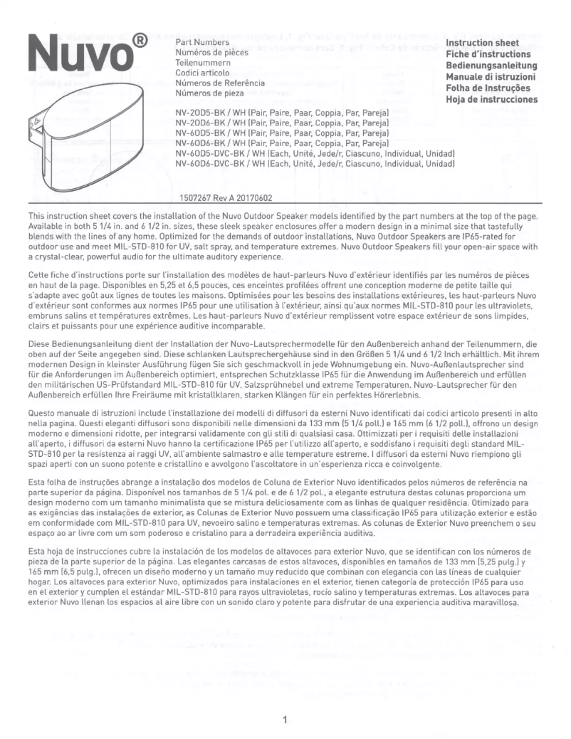 Page n°1 - Manuel utilisateur NUVO NV-6OD5-DVC