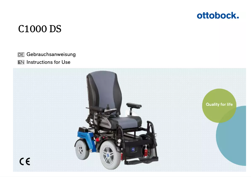 Page 1 de la notice Manuel utilisateur Ottobock C1000 DS