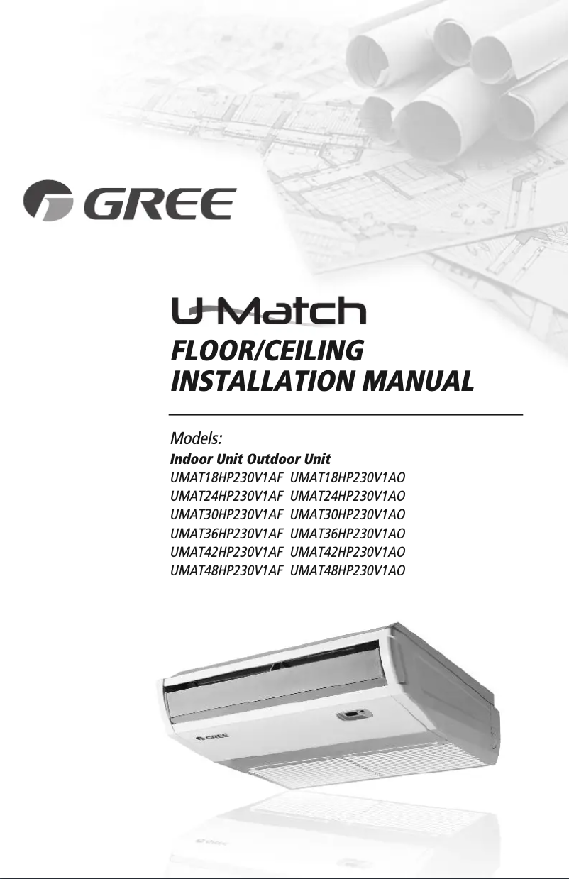 Page n°1 - Manuel utilisateur Gree UMAT18HP230V1AF