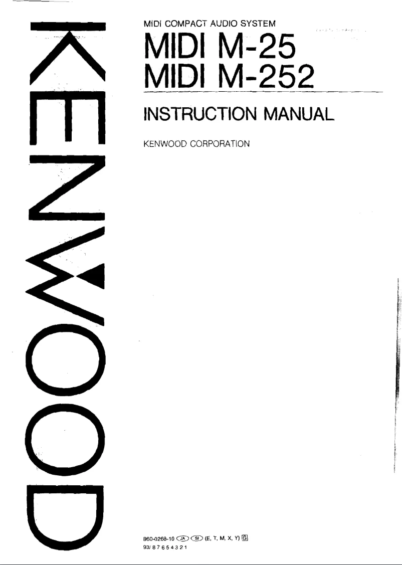 Página 1 del manual Manual de usuario Kenwood Midi M-25