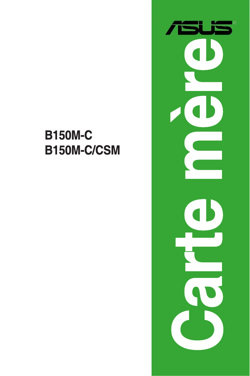 Page 1 de la notice Manuel utilisateur Asus B150M-C
