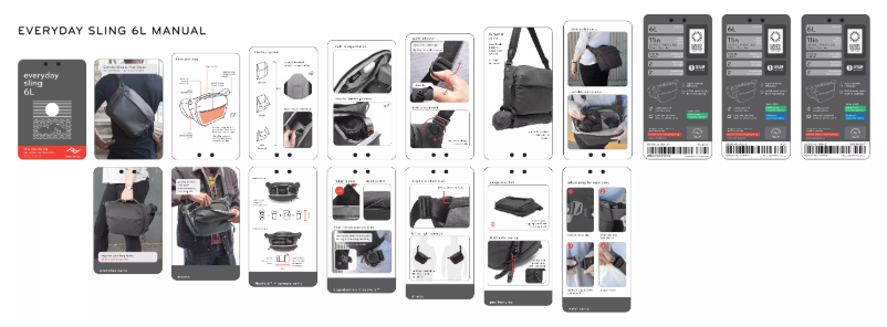 Page 1 de la notice Manuel utilisateur Peak Design Everyday Sling