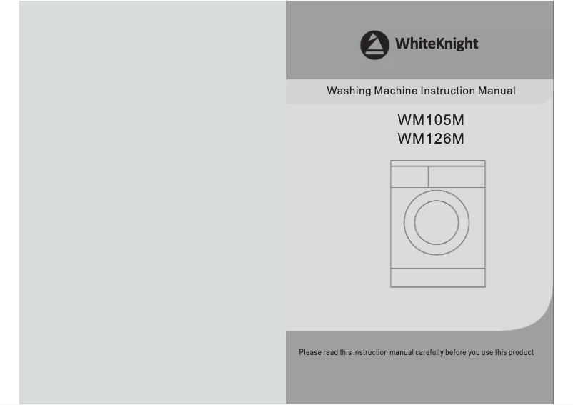 Page 1 de la notice Manuel utilisateur White Knight WM105M