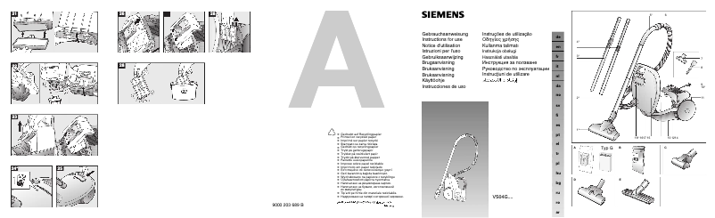 Page 1 de la notice Manuel utilisateur Siemens VS04G2200