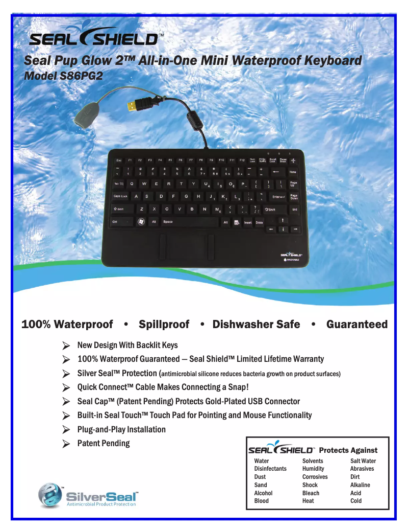 Page 1 de la notice Manuel utilisateur Seal Shield Seal Pup Glow 2