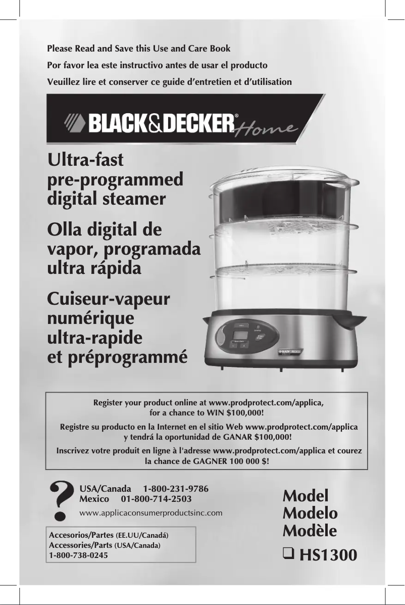 Page n°1 - Manuel utilisateur Black & Decker HS1300