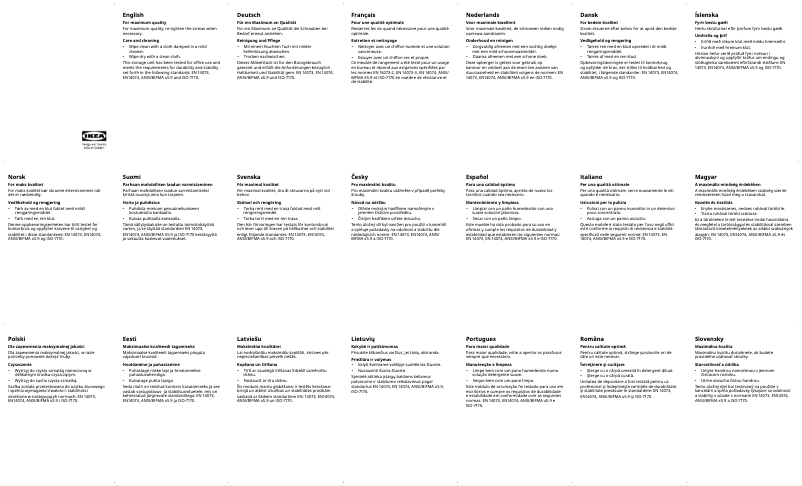 Page 1 de la notice Manuel utilisateur Ikea BEKANT 903.734.96