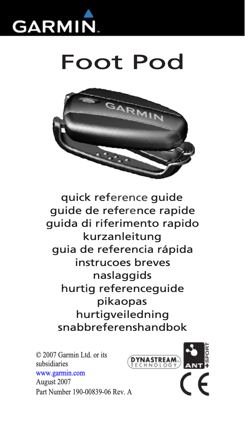 Page 1 de la notice Manuel utilisateur Garmin Forerunner 305