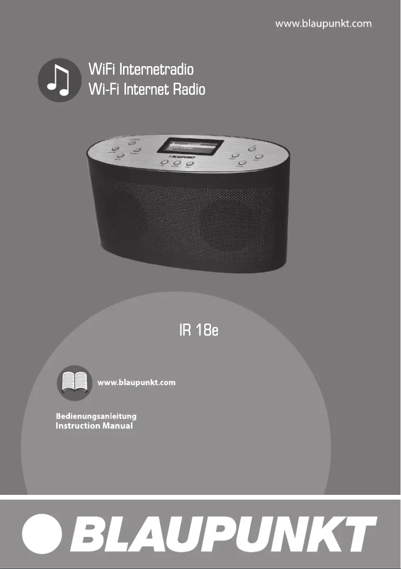 Page n°1 - Manuel utilisateur Blaupunkt IR 18e
