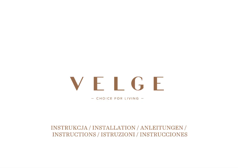 Page n°1 - Manuel utilisateur Velge Mjøsa VCCH 9013.1 X