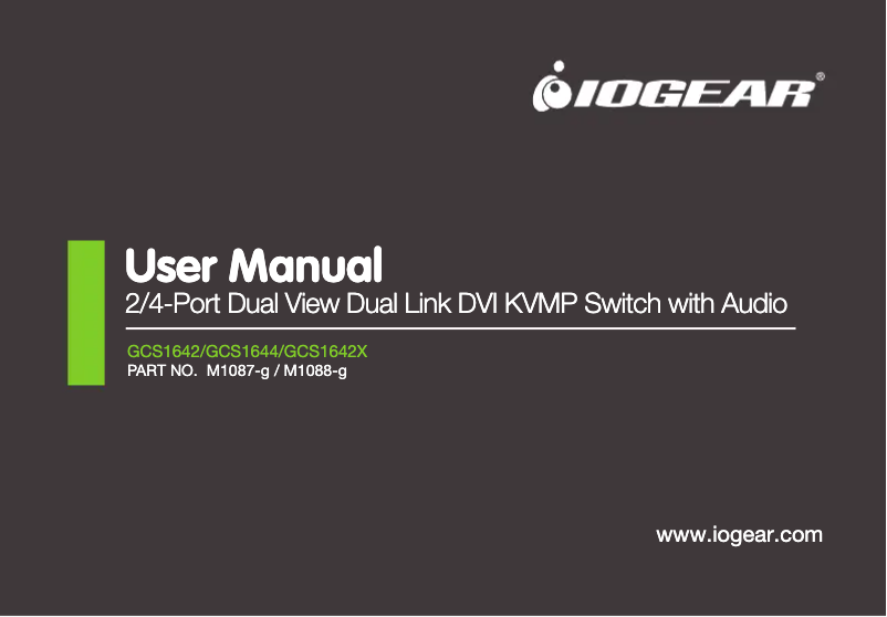 Image de la première page du manuel de l'appareil GCS1644