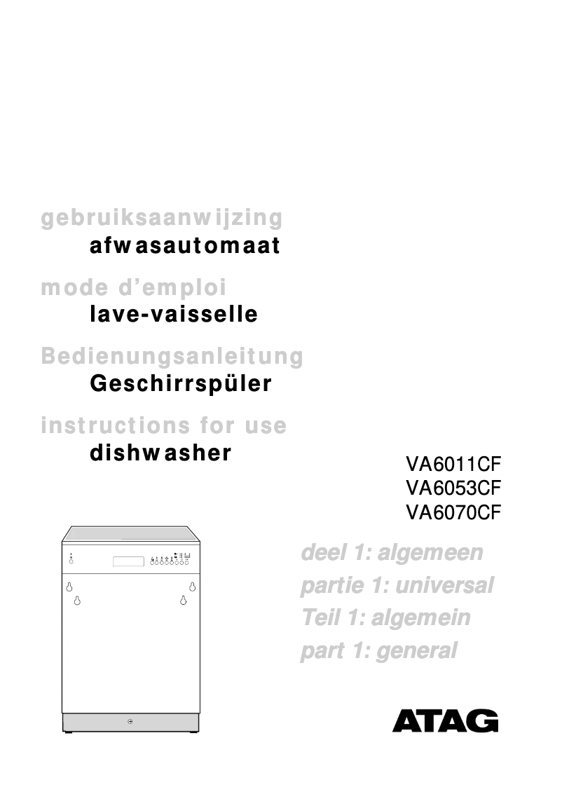 Image de la première page du manuel de l'appareil VA6011CF