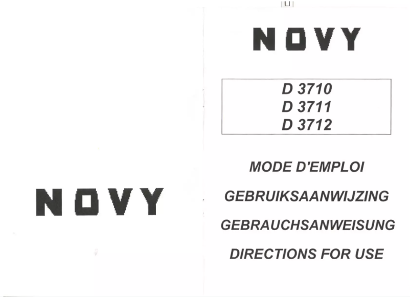 Page n°1 - Manuel utilisateur Novy D 3711