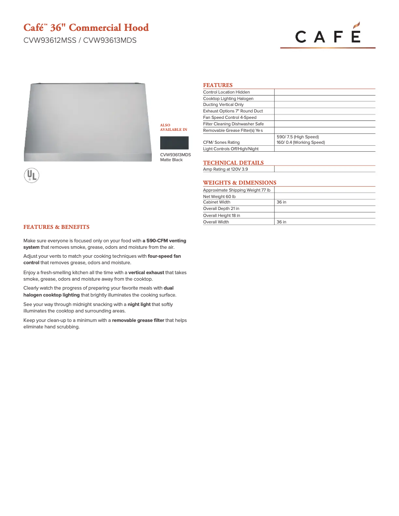 Image de la première page du manuel de l'appareil CVW93613MDS