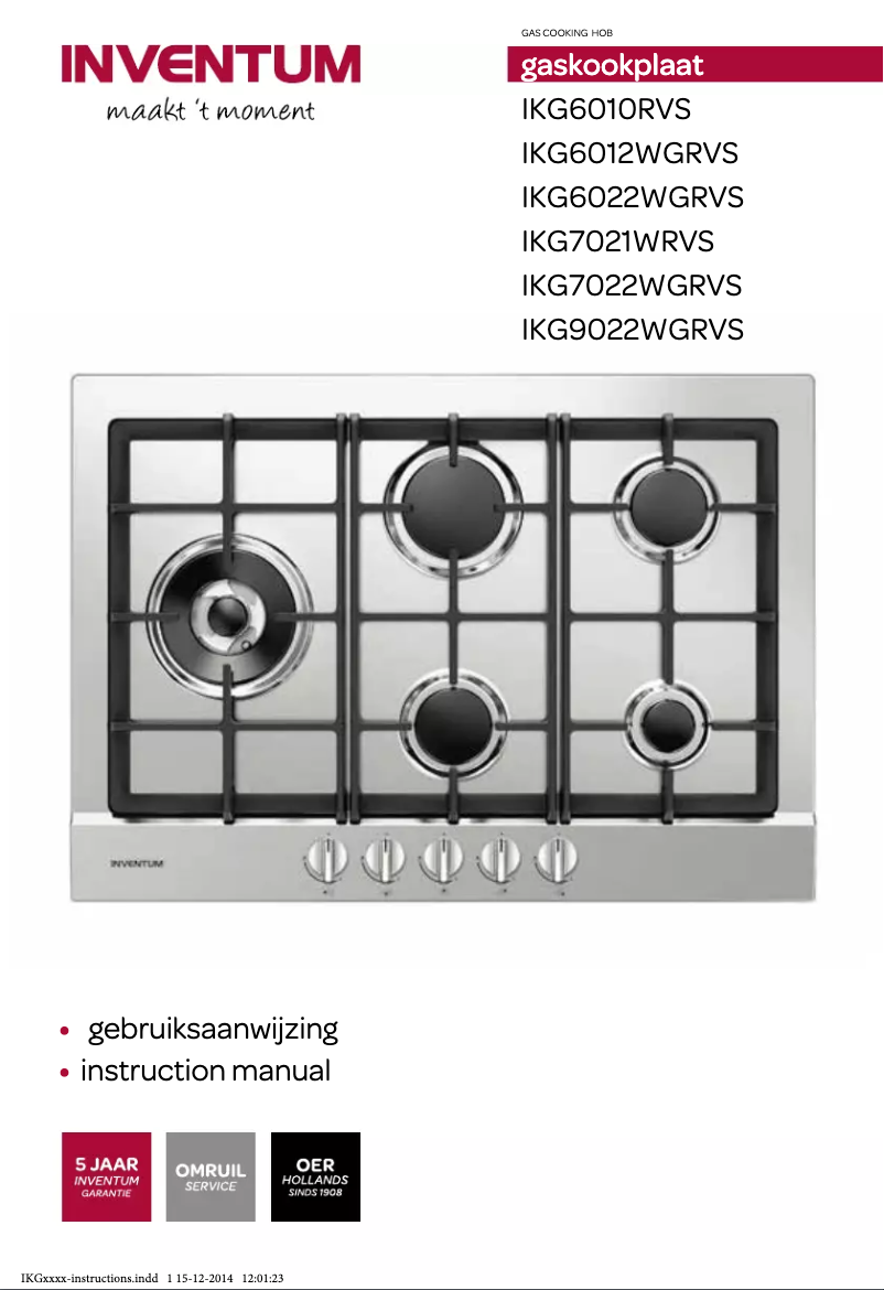 Image de la première page du manuel de l'appareil IKG6012