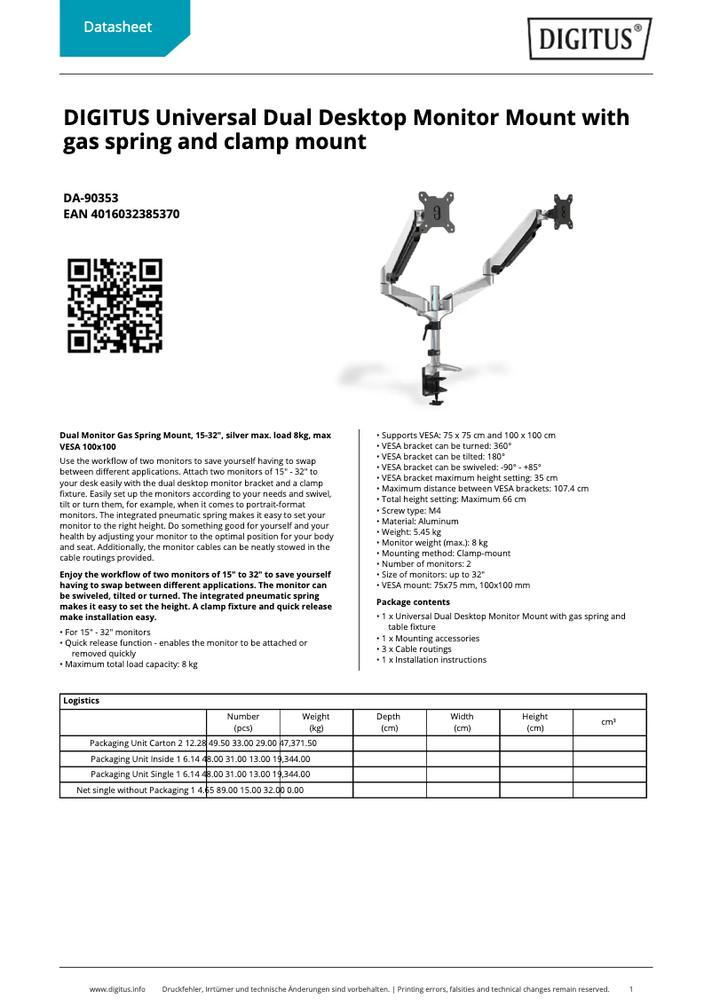 Image de la première page du manuel de l'appareil DA-90353
