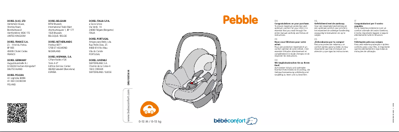 Page n°1 - Manuel utilisateur Bebe Confort Pebble