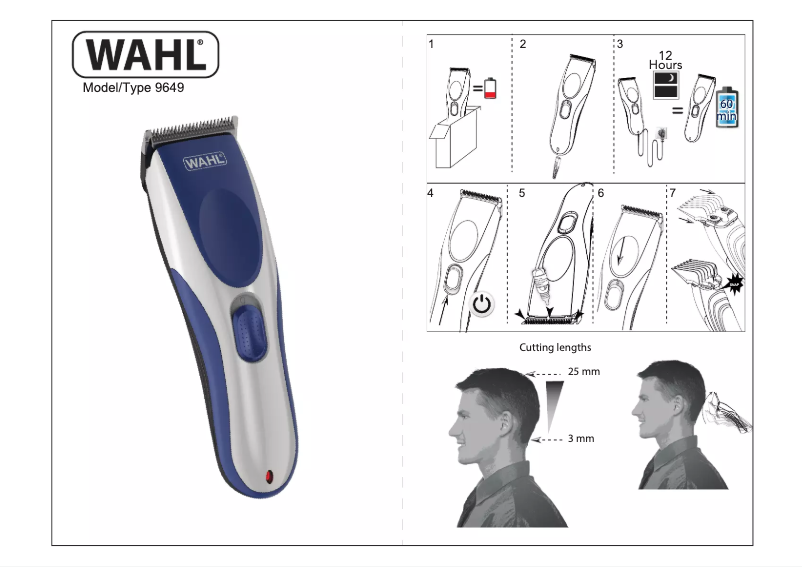 Page 1 de la notice Manuel utilisateur Wahl Color Pro 9649