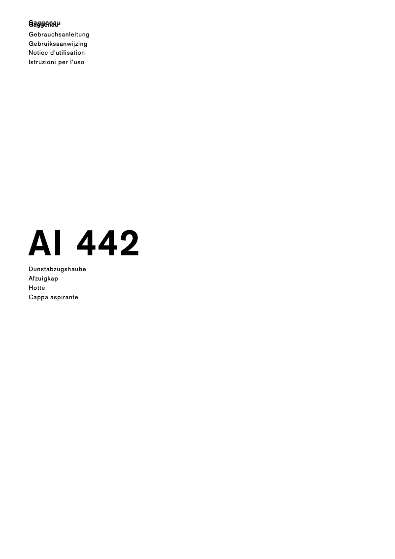 First page image of the manual for AI442120