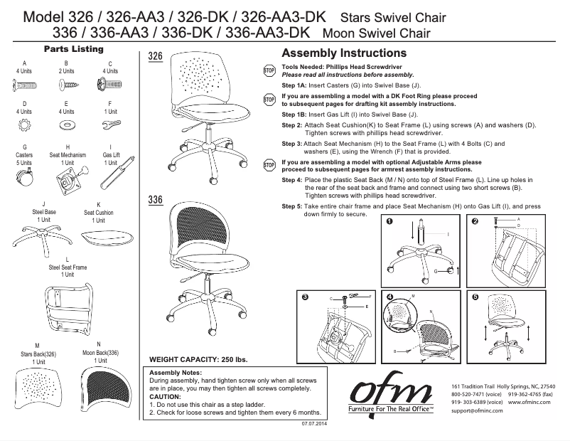 Image de la première page du manuel de l'appareil Stars Swivel