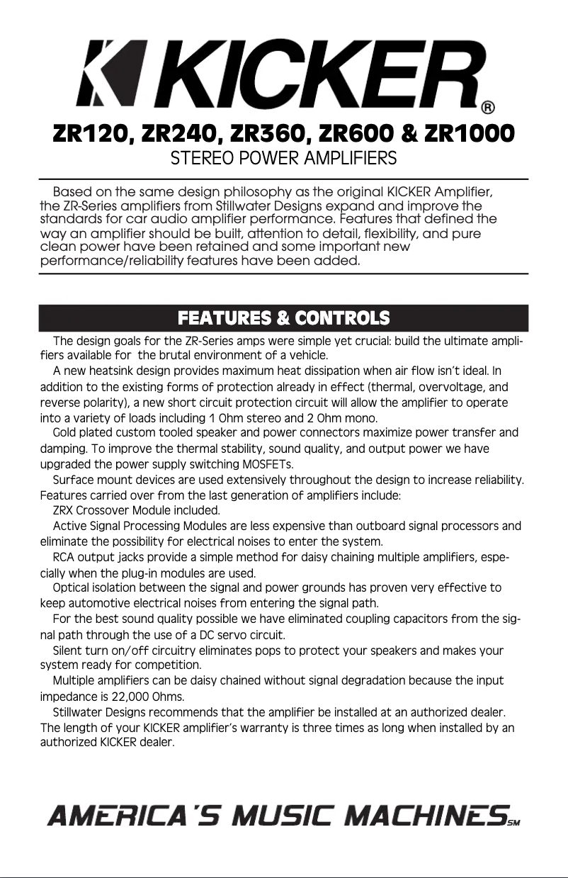 Image de la première page du manuel de l'appareil ZR240