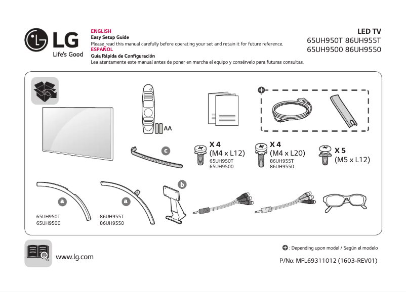 Página 1 del manual Manual de usuario LG 86UH9550
