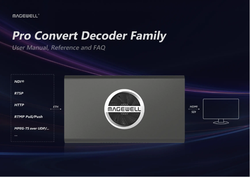 Page 1 de la notice Manuel utilisateur Magewell Pro Convert