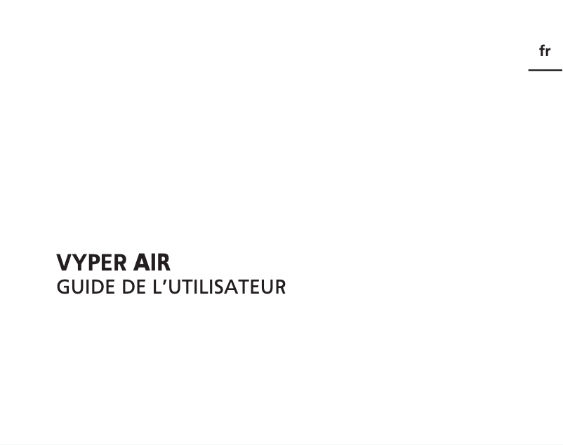 Page 1 de la notice Manuel utilisateur Suunto Vyper Air