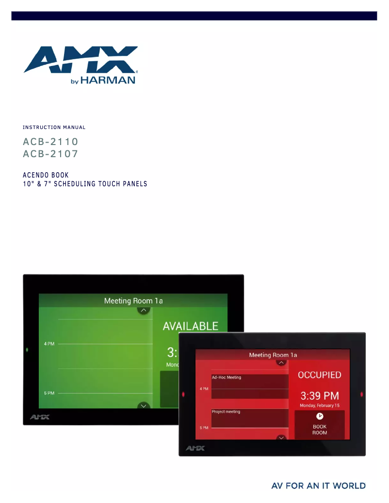 Page n°1 - Manuel utilisateur AKG ACB-2107