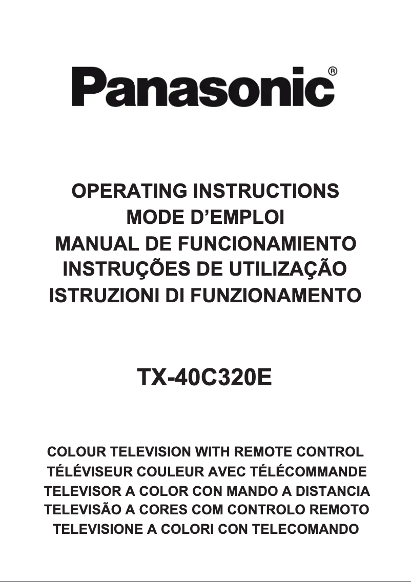Página 1 del manual Manual de usuario Panasonic TX-40C320E