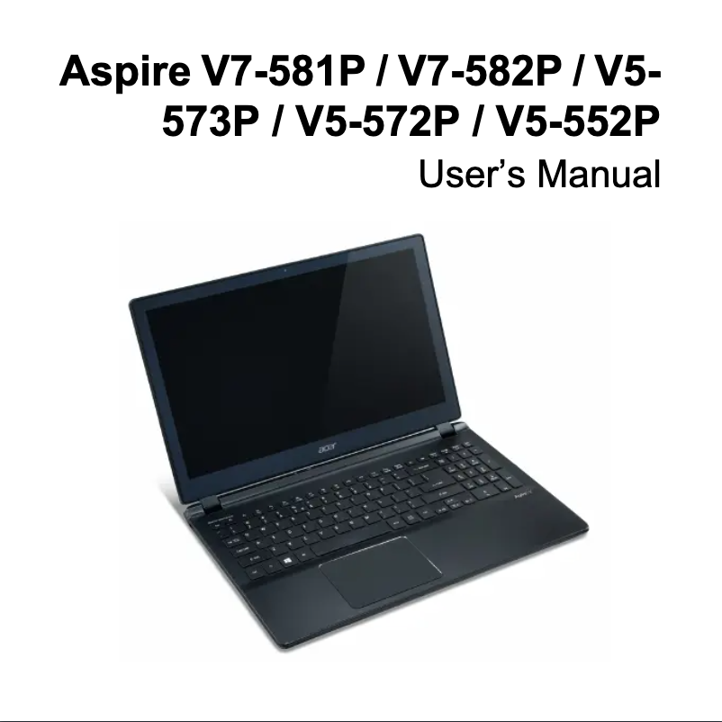 Page n°1 - Manuel utilisateur Acer Aspire V7-582P